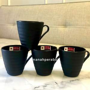 Cangkir Mug Hitam Plastik Cangkir Mug Japan GELAS MINUM HARIAN