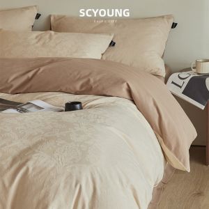 shui yang | Bộ Đồ Chăn Ga Gối 4 Món Bằng Cotton Sợi Dày Cao Cấp