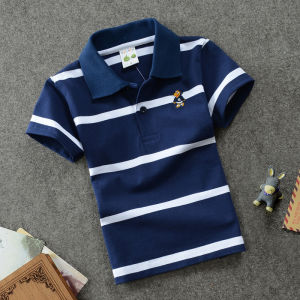 Boys Cotton Polo Shirt Short Sleeve Turn-down Collar Half Sleeve Trendy Summer Clothing for Children And Babies QINGNANGUA Brand