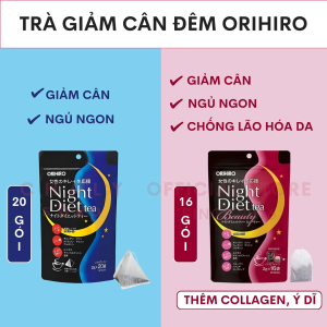 Trà giảm cân Orihiro Night Diet Tea 20 gói x 2g Nhật Bản