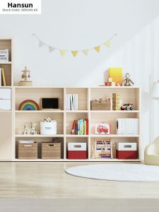 Hanssem | Wooden Multi-tier Storage Bookshelf