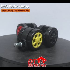 Roda Caster Tancap Kursi Gaming Kursi Kantor 3 Inch Hitam