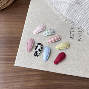 Small Size 3cm Baby Hair Clips Fabric Teardrop BB Clips Cute Infant Forehead Hair Accessories for Little Kids with Less Hair