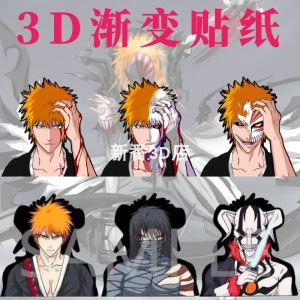 Đồ Trang Trí 3D Death Note Thay Đổi Màu Sắc Theo Thời Gian Mũ Black Ichigo Dán Điện Thoại Di Động Dán Máy Tính Xách Tay Dán Xe Hơi