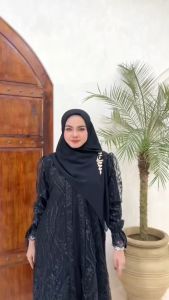 Puri Fashion 8 / Saluna Dress / Matt Cerutty Mix Brukat Tile / Dress Kondangan Terbaru / Gamis Lebaran / Dress / COD