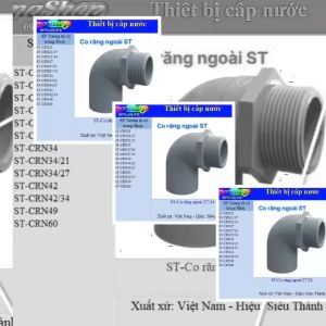 NaShop - 5 Co răng ngoài 60 nhựa Siêu Thành thiết bị nước (TBN-STCRN60)