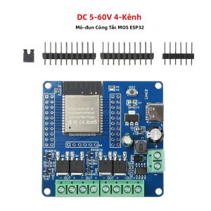 Gaqqee | DC 5-60V ESP32 2/4-Way MOS Switch Module Rơle Đơn WIFI Bluetooth Ban Phát Triển Với UART Cho Nguồn Cung Cấp Điện DIY