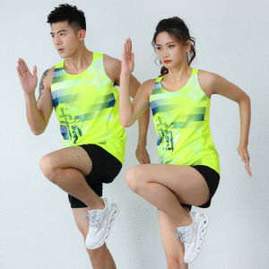 Quick Dry Athletic Wear Sports Student Training Suit Men Women Marathon Running Vest Short Run Competition Uniform