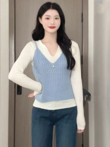 YUEZHONGWEI | Korean Early Spring Atmosphere Two-piece Set