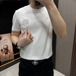 Áo Thun Nam Tay Ngắn Cổ Tròn Thêu Thời Trang Mùa Hè Ôm Vừa Vặn Thường Ngày Đa Năng Phong Cách Giản Dị Chất Lượng Cao