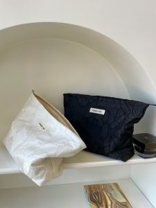 Fancy Jacquard Cosmetic Bag Large Capacity Zipper Liner Bag Travel Canvas Buggy Bag New Good-looking Portable