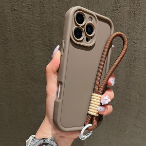 Ốp Điện Thoại Silicon Mềm Có Dây Buộc Đầy Màu Sắc Cho iPhone Chống Sốc Chống Trầy Xước Vỏ Có Thể Giặt Được Có Dây Buộc Cho iPhone 17/16/15/14/13/12/11 Pro Max X XR XS Max 7/8/16 Plus 17Air