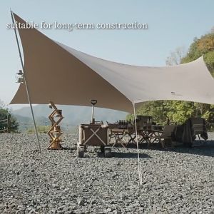 Flysheet Butterfly Dengan Tiang Set Naturehike CNH22ZP023 Canopi Atap Tenda Camping Piknik Korean Glamping Estetik