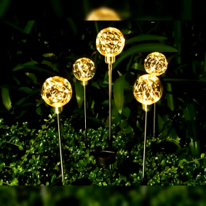 Keycool Christmas Solar Wish Ball Garden Lights IP65 Waterproof Outdoor LED Lawn Light with Automatic On and Off Warm White and Multicolor for Pathway Patio Yard and Holiday Decor