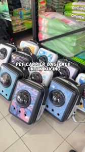 Pet Carrier Square Backpack PVC Print /Hardcover Pet Bag-Design Colourful