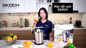Máy vắt cam điện GKOCH Germany FB-161B 160W inox 304 tay ép nhẹ dùng cho cam chanh bưởi Bảo hành 12 tháng
