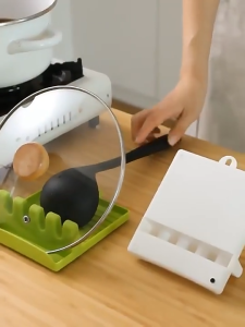 Tikar Simpan Sudip Spatula Holder Pot Lids Holders Heat Resistant Kitchenware Kitchen Cooking Utensil Stand Spoon Rak Spatula 锅铲收纳垫