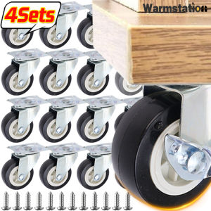 ล้อข้อต่อแบบหมุนอเนกประสงค์พร้อมกับสกรู1/4ชุดล้อล้อเลื่อนเฟอร์นิเจอร์หนักกันเสียง360 Aksesori Perabot ล้อเลื่อนแบบหมุน °