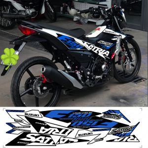 Tem rời Satria Fi 150cc - Mẫu F150. Chất liệu PPF Cao Cấp : 3 Lớp Chống Nước Chống Phai Màu. Nhãn Dán Decal