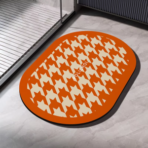 VIKAMA Cute Rabbit Floor Mat Bathroom Mat Door Mat Non-Slip Mat Toilet Floor Rug  Bathtub Floor Mat Welcome Mat