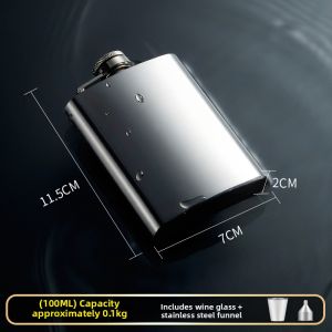 Portable Mini Whiskey Bottle 304 Stainless Steel High End Elegant Personalized Custom Made Liquor Bottle for Traveling