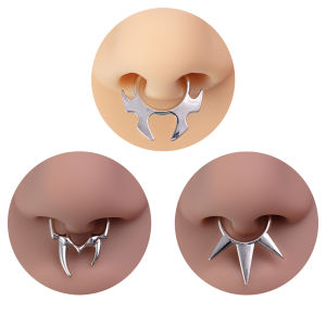 1pc/3pcs Stainless Steel Horseshoe Nose Ring Fake Piercing Nose Clip Accessories Punk Simple Daily Party Body Jewelry