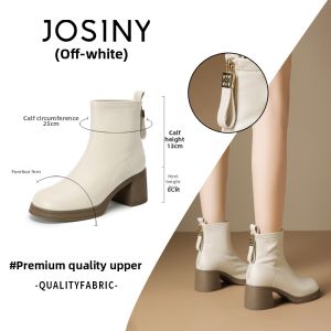 Josiny | Fall/Winter Insulated Increasing Height Chelsea Style Martin Boots For Women