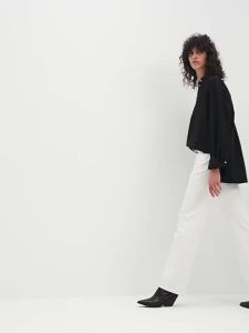 MO&Co. | Seasonal Turkish Cotton Mid-waist Slim Straight Jeans