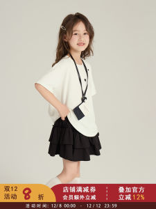 Cute Girls Heart Print Short Sleeve T-Shirt Casual Loose Fit Summer Top for Children Aged 3-15 Korean Style Cotton Tee