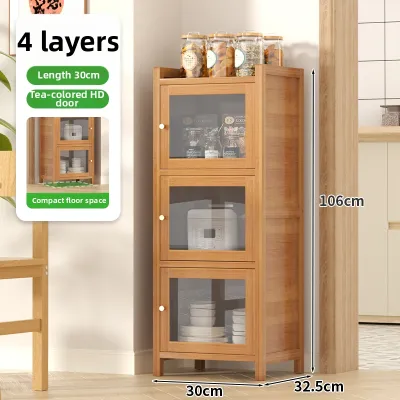 YIPINYUANZHU | Modern Minimalist Solid Wood Sideboard with Teapot Cabinet Storage