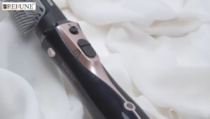 REBUNE RE-2078-2Pink 1200W Hair Dryer Brush 3 In 1 Hot Air Styler With 2 Attachments