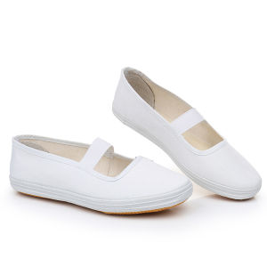 White Shoes Boys Plimsolls Girl Sneaker Childrens White Cloth Shoes Kindergarten Indoor Primary School Students White Sneakers