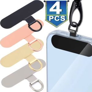 4PCS Ultra-thin Stainless Steel Phone Tether Patch Replacement Phone Straps Gasket Sturdy Cellphone Safety Metal Connect Piece