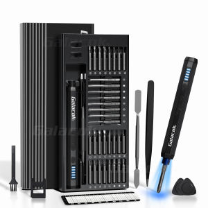 68/76 in 1 Electric Screwdriver Set with 64 Precision Magnetic Bits 4 LED Lights 5 Torque Settings for iPhone Glasses Watches