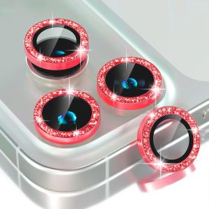 TAOYUNXI | 1-3Pcs Luxury Bling Glitter Metal Ring Camera Lens Protector For iPhone 16 Pro Max 12 Mini 15 17 Pro 14 Plus 13 11 Air HD Cover