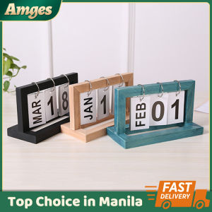 Calendar Memo Ins Nordic Wooden Creative Flip Wooden Desk Calendar Vintage Wood Flip Calendar Office Home Desktop Decor Calendar