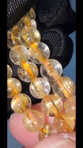 (SG Seller Ready Stocks) High Grade Natural Golden Rutilated Quartz Bracelet 6mm+ 高级天然钛金手串三圈 6+毫米