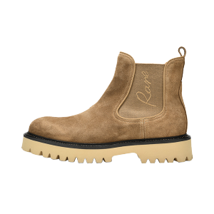 Khaki Suede Leather Chelsea Boots