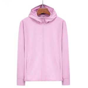 jaket mesh hoodie UV protection jaket olahraga pria/wanita