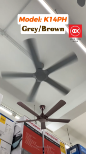 KDK RYOU SERIES K14RH/K14PH REMOTE CONTROL 4 BLADE /5 BLADE 5 SPEED CEILING FAN 140CM/56" (BROWN/ ELEGANT GREY)