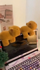 Cute Capybara Clap Toys Patting Ring Slap Wrap Wristband Car Cute Accesorries Plush Toys Cute Kids Gift Stuffed Toys Pop 毛绒玩具