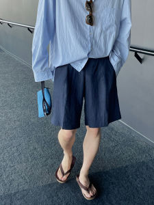 Loose Mens Casual Shorts Summer Thin Korean Style Trendy Four Five Split Pants Quick Dry below Knee Length Breathable Shorts