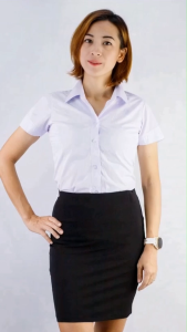 [ฟรีกันกัด]กระโปรงนักศึกษายี่ห้อWurimet ทรงเอ ผ้าโรเชฟ ยืดหยุ่น ซิบหลัง ผ่าหลัง งานไทย แถม 1 กันกัด