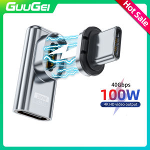 GUUGEI PD 100W USB C Magnetic Adapter for PC Laptop Moile Phone 24pins Type C Data Converter Power Adapter Fast Charging USB Type C Magnet Data Converter Adapter