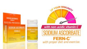 FERN-C 30 Capsules Ascorbic Acid (as Sodium Ascorbate) Non Acidic Vitamin C (568.18 mg)