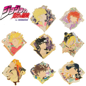 Anime JoJo Bizarre Adventure Enamel Brooch Pin Dio Brando Kujo Jotaro Jolyne Cujoh Lapel Pin Badge For Fans Cosplay Jewelry