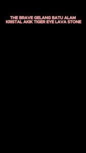 Gelang Aesthetic Pria Wanita Keren Batu Akik Kristal Alam Tiger Eye ASLI Natural THE BRAVERY BRACELET