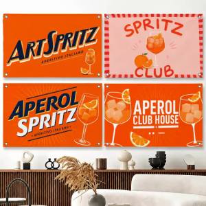 Pattern Aperol Spritz Flags flag Suitable For Party Club Outdoor Interior Wall Decoration Banner Fans Gift