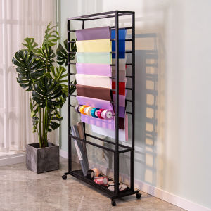 New Iron Art Ribbon Display Stand Floral Packaging Paper Rack Satin Ribbon Colorful Ribbon Storage Show Shelf Flower Shop Supplies Rack
