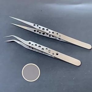 Industrial Tweezers Electronics Anti-static Precision Stainless Curved Straight Tip DlY Hand Tools Phone Repair JMNZ04